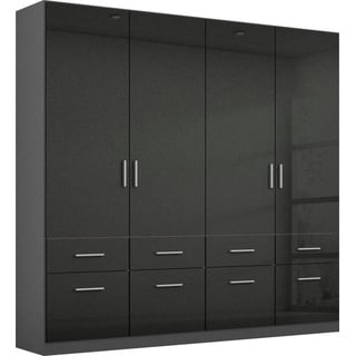 Drehtürenschrank 4 türig Celle ¦ schwarz ¦ Maße (cm): B: 181 H: 197 T: 54.0