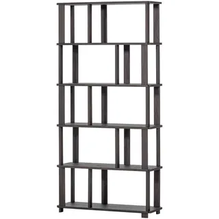 Woood Wandregal 90 x 30 x 186 cm Braun