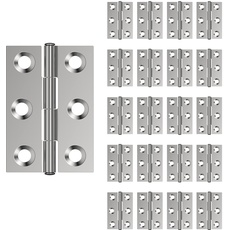 goldenwarm 20 Stück Klappbar Edelstahl Klavierband Scharnier Klein Türscharnier Stangenscharnier Für Schrank Lamellentür Aufbewahrungsboxen Scharniere Stärke 1mm