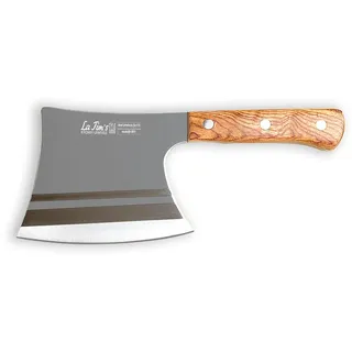 LA TIM'S Hackmesser, 0,9KG schweres Hackbeil mit handgeschmiedetem Kohlenstoffstahl, Fleischermesser zum Hacken von Knochen, Massivholzgriff