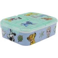 Premium Brotdose DISNEY100 Jubiläum Lunchbox mit 3 Fächern, Bento Brotbox für Kinder - ideal für Schule, Kindergarten oder Freizeit
