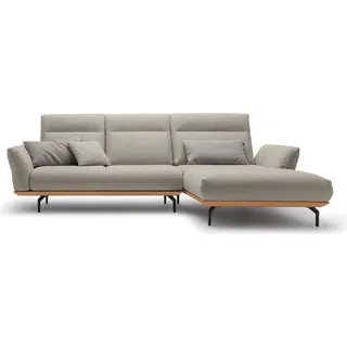Creation BY ROLF BENZ Ecksofa »CR.460« Sockel in Eiche, Alugussfüße in umbragrau, Breite 298 cm, bunt