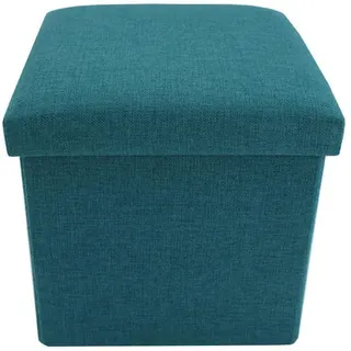 Mobili Rebecca FUßHOCKER Türkis 30/30/30 cm , Textil , Quadratisch , 30x30x30 cm , Wohnzimmer, Sessel, Hocker & Hockerbänke, Sitzwürfel