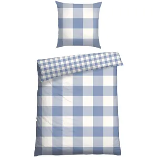 SCHIESSER Bettwäscheset Melvin - Renforcé - 2-teilig - 135 x 200 cm - Hellblau
