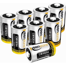 Keenstone CR123A 3 V Lithium, Keenstone 1600 mAh CR17345 3 V Lithium Einweg-Batterien 8 Stück für Taschenlampe, Kamera, intelligentes Instrument, Mikrofon etc. 【Nicht für Arlo】