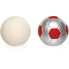 Baker Ross AR425 Ross Keramik-Spardosen „Fußball“ für Kinder zum Bemalen und Dekorieren – Porzellan-Bastelset für Kinder (2 Stück), 8.5cm