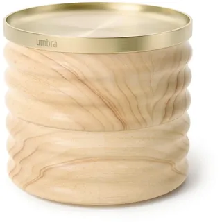 Umbra Schmuckschatulle , Messingfarben, Kernbuche , Holz, Metall , Kautschukholz , 11.7 cm , Ordnen & Aufbewahren, Schmuckaufbewahrung, Schmuckschatullen