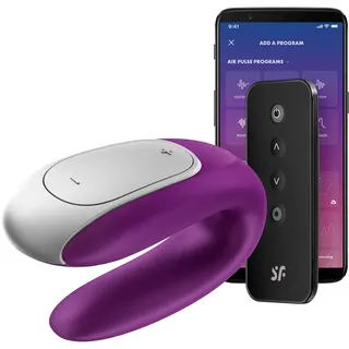 Satisfyer Double Fun Paar-Vibrator Purple 9,2 cm,