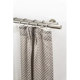 GARESA Gardinenstange GARESA "EASY", gold (aluminiumfarben, nickelfarben), B:64cm L:100cm Ø:20mm, Aluminium, Gardinenstangen, Vorhanggarnitur, verlängerbar, Wandmontage, Aluminium, mit Ringe