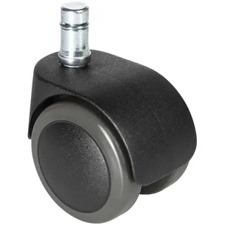 Mid.you Drehstuhlrolle , Schwarz , Metall, Kunststoff , 5-teilig , 5x6x5 cm , Büromöbel, Bürostühle, Bürostuhl-Ersatzteile & Bodenschutzmatten
