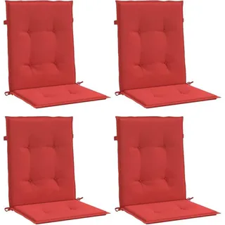vidaXL Gartenstuhlauflagen für Niedriglehner 4 Stk. Rot 100x50x3 cm - Rot