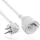 Schutzkontakt Stecker gewinkelt/Buchse 1 5 m Weiß