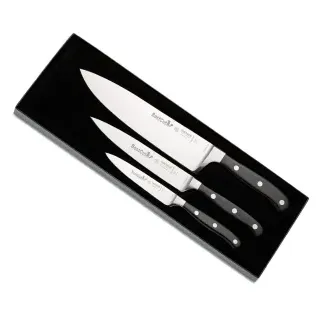 Giesser BestCut Kochmesser-Set, Klingen aus einem Stück Stahl geschmiedet, 1 Set, 3-teilig