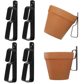 Chas Bete Tontöpfe Aufhänger, Schwerlast Terracotta Blumentopf Clip für Wandhalterung Blumentopf, Verborgen Blumentopf Hängend 4PCS