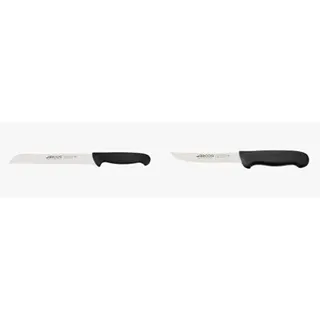 Arcos Profi Messer-Set Butcher & Bakery 2900-2-teilig: Brotmesser mit Wellenschliff und Ausbeinmesser - Ergonomischer Spritzguss-Griff, Edelstahl NITRUM, Für Gastronomie & Fortgeschrittene