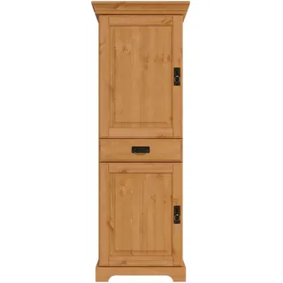 Home Affaire Vorratsschrank HOME AFFAIRE "Rügen", beige (natur), B:54cm H:153,5cm T:60cm, Massivholz, Schränke, Vorratsschrank, Breite 47 cm, Kiefer massiv, 2 Türen, 1 Schubkasten