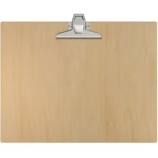 MAUL Klemmbrett A3 MAULtilia | Hochwertiges Klemmbrett Holz im A3 Querformat | Stabiles A3 Klemmbrett zum Aufhängen | Clipboard mit Vintage Klemmer | 34.9 x 42.7 x 3.7 cm | Braun