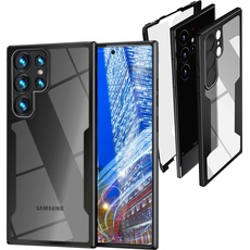 Nalia Klare 360 Grad Hybrid Hülle (Galaxy S24 Ultra), Smartphone Hülle, Schwarz