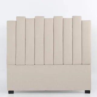 Menzzo Lucky Kopfteil Bett 140 cm mit Stoffbezug Beige