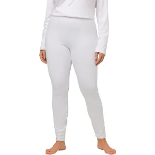 Ulla Popken Damen große Größen Übergrößen Plus Size Ski-Funktionsleggings, schnelltrocknend, extrawarm schneeweiß 46+ 751575200-46+