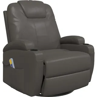 Massage-Schaukelsessel Anthrazit Kunstleder - Grau