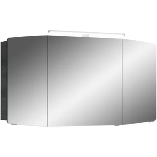 Pelipal Spiegelschrank , Graphitfarben , Metall , 6 Fächer , 120x67x17 cm , Made in Germany , Typenauswahl , Badezimmer, Badmöbelsets & Badmöbelserien, Badmöbelserien