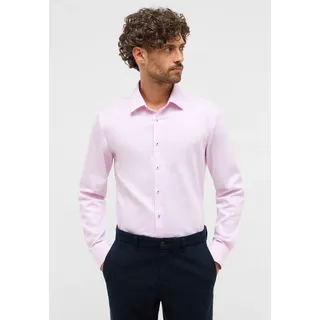 Langarmhemd ETERNA "SLIM FIT", Herren, Gr. 42, Normalgrößen, rosa, Satin, 100% Baumwolle, schmal, Manschette, Hemden Langarmhemd, NON IRON (bügelfrei)
