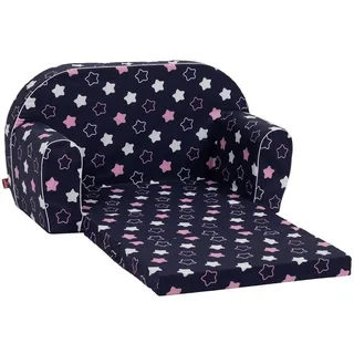 Knorrtoys Kindersofa Star 90 x 40 cm Baumwolle blau-pink
