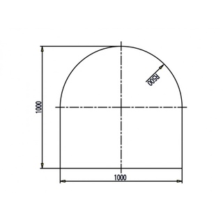 Haas+Sohn | Kamin Glasplatte, Funkenschutzplatte | Form C