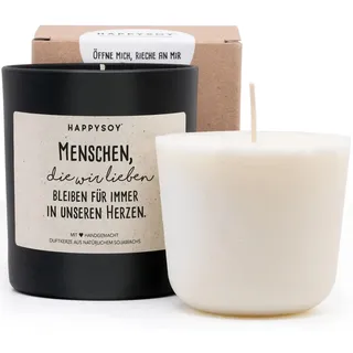 Duftkerze + Refill Wachs - Trauerkerze - Duftkerze im Glas mit Spruch - aus Sojawachs, handgemacht - nachhaltiges persönliches Trauer Geschenk - Kerze für Verstorbene Beileid aussprechen