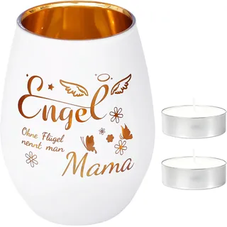 Geschenke für Mama, Gravur Windlicht mit Kerzen, Teelichthalter, Adventskalender Weihnachtensgeschenk für Beste Mutter, Geschenke für Mama zum Geburtstag Muttertagsgeschenke