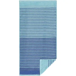 Egeria Duschtuch "Maris" Double Face mit Streifen, reine Baumwolle, blau