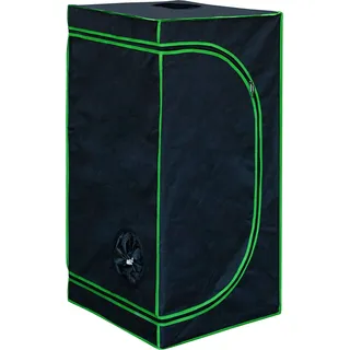 Grow Zelt für Pflanzen Zuchtzelt Gewächshaus Box Garten Anzucht Gemüse Kräuter Grow Schrank Indoor 80 x 80 x 180 cm Blumen klein Tomaten Hydro Green Kingpower - Schwarz, Grün