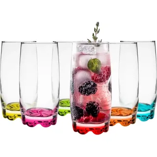Ichendorf Milano Set aus 6 bunten Wassergläsern 0,35 l