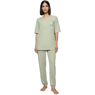 Triumph Endless Comfort PK SSL 10 CO/MD, Pyjama-Set Damen, Mehrfarbig (Green - Light Combination), 38
