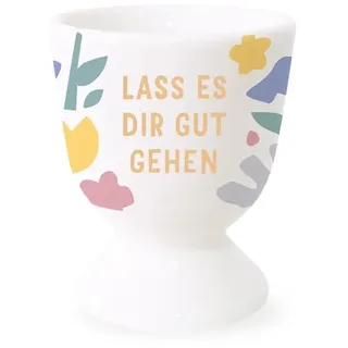 Grafik Werkstatt Eierbecher mit Echtgold | Porzellan Becher | Lass es dir gut gehen