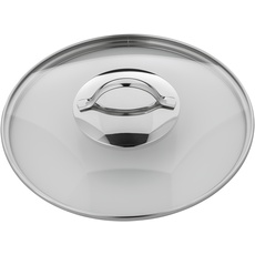 Bild Pfannen- Topfdeckel 24 cm, Glasdeckel mit rundem Metallgriff, Deckel für Töpfe & Pfannen, hitzebeständiges Glas, spülmaschinengeeignet