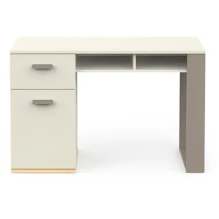 Demeyere Schreibtisch mit 1 tür, 1 schublade und 2 fächern - camillia 120/59,8/76,5 cm , Grau , Holz , 120x76x60 cm , Babymöbel & Kindermöbel, Kinderzimmer & Jugendzimmer, Kinderschreibtische