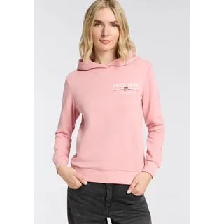 Hoodie GANT "REG GRAPHIC HOODIE", Damen, Gr. XL, rosa (summer rose), Sweatware, Obermaterial: 80% Baumwolle, 20% Polyester, regular fit, Rippbündchen, Sweatshirts Hoodie, gerippte Abschlüsse, Kapuze ohne Kordel