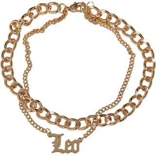 Urban Classics Unisex Fußkettchen Zodiac Golden Anklet, Farbe leo, Größe L/XL