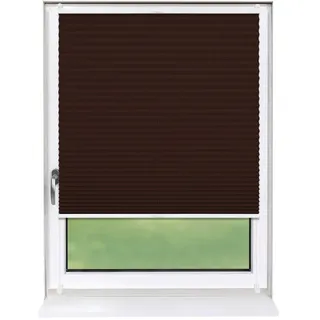 Deco-Raum Plissee Basic 65 x 150cm Klemmfix ohne Bohren , Dunkelbraun , Textil , 65x150 cm , Heimtextilien, Vorhänge, Plissees