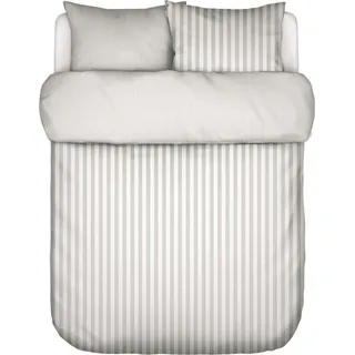 Marc O' Polo Satin-Bettwäsche-Garnitur Classic Stripe Farbe Silver Größe 135x200+80x80 - Silber