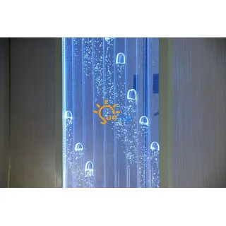 Trennwand Regal Schrank Wasserwand Säule Wände Waterwall LED 100x200 Wasserwände - Transparent