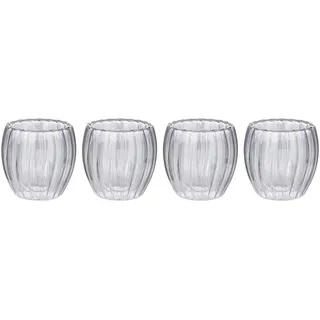 Butlers Trinkgläser (4er Set) Hot & Cold 230 ml , Transparent , Glas , Gläser, Trinkgläser