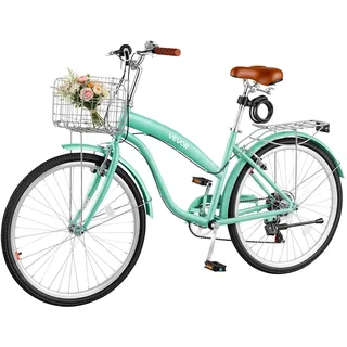 Vevor Cruiser-Fahrrad 26 Zoll Damen Hellgrün