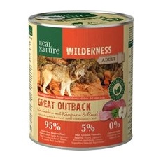 REAL NATURE WILDERNESS Adult Great Outback Kaninchen, Känguru & Rind 6x800 g