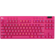 Logitech G PRO X TKL Lightspeed kabellose Gaming-Tastatur - FRA - Tactile, Rosa