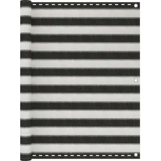 The Living Store Balkon-Sichtschutz HDPE 120x600 cm Anthrazit und Weiß - Grau