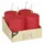 Stumpenkerzen 8 cm rot 4 St.