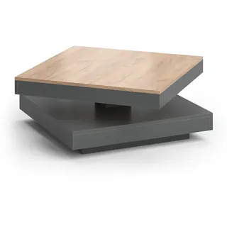 Vicco Elias Anthrazit Goldkraft Eiche 70 x 34 x 70 cm
